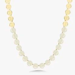 Drew Smiley Pave Diamond Adjustable Choker Necklace 2.77 ctw
