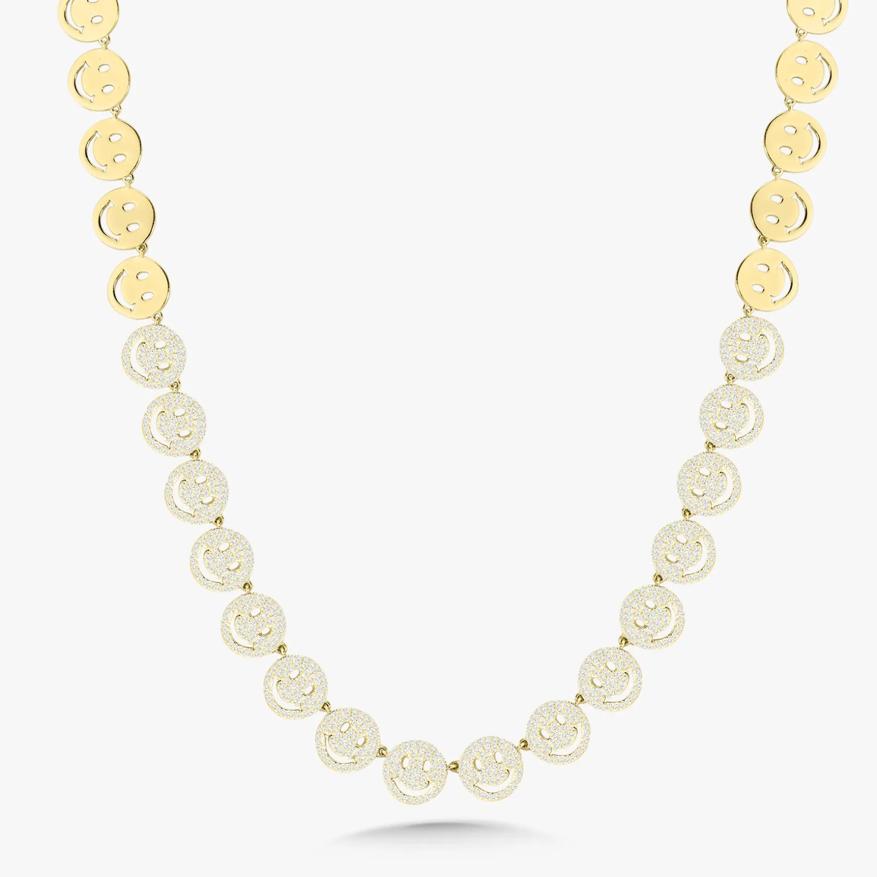 Drew Smiley Pave Diamond Adjustable Choker Necklace 2.77 ctw