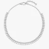 Dulce Baguette Diamond Station Collar Necklace 12.22 ctw