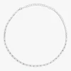East to West Baguette Diamond Adjustable Choker Necklace 7.37 ctw