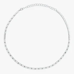 East to West Baguette Diamond Adjustable Choker Necklace 7.37 ctw