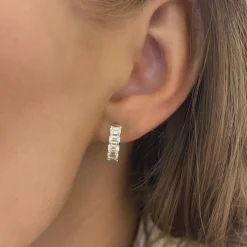 Easton Emerald Cut Diamond Huggie Earrings 1.50 ctw