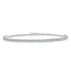 Elena Dainty Floating Diamonds Chain Bracelet 1.19 ctw