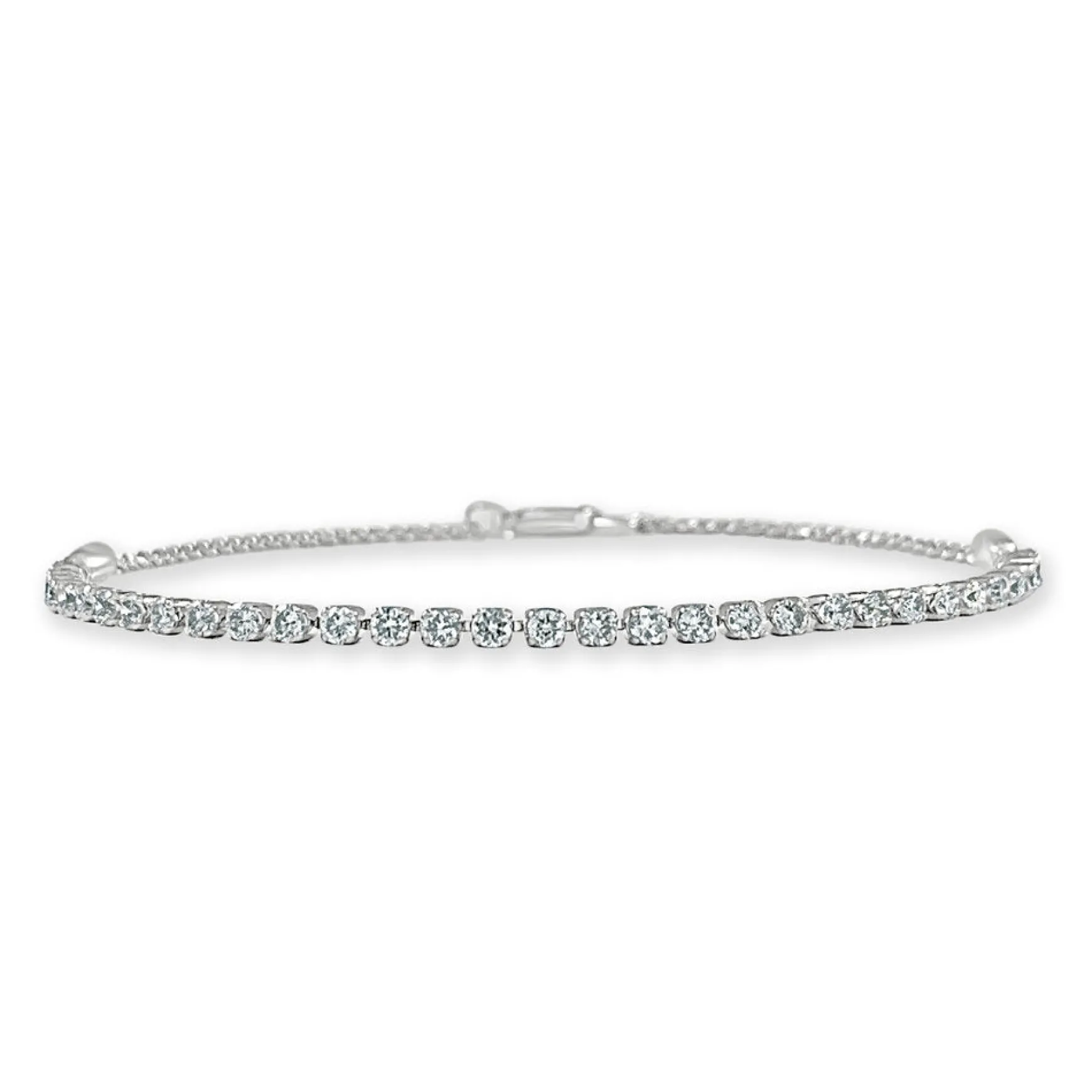 Elena Dainty Floating Diamonds Chain Bracelet 1.19 ctw