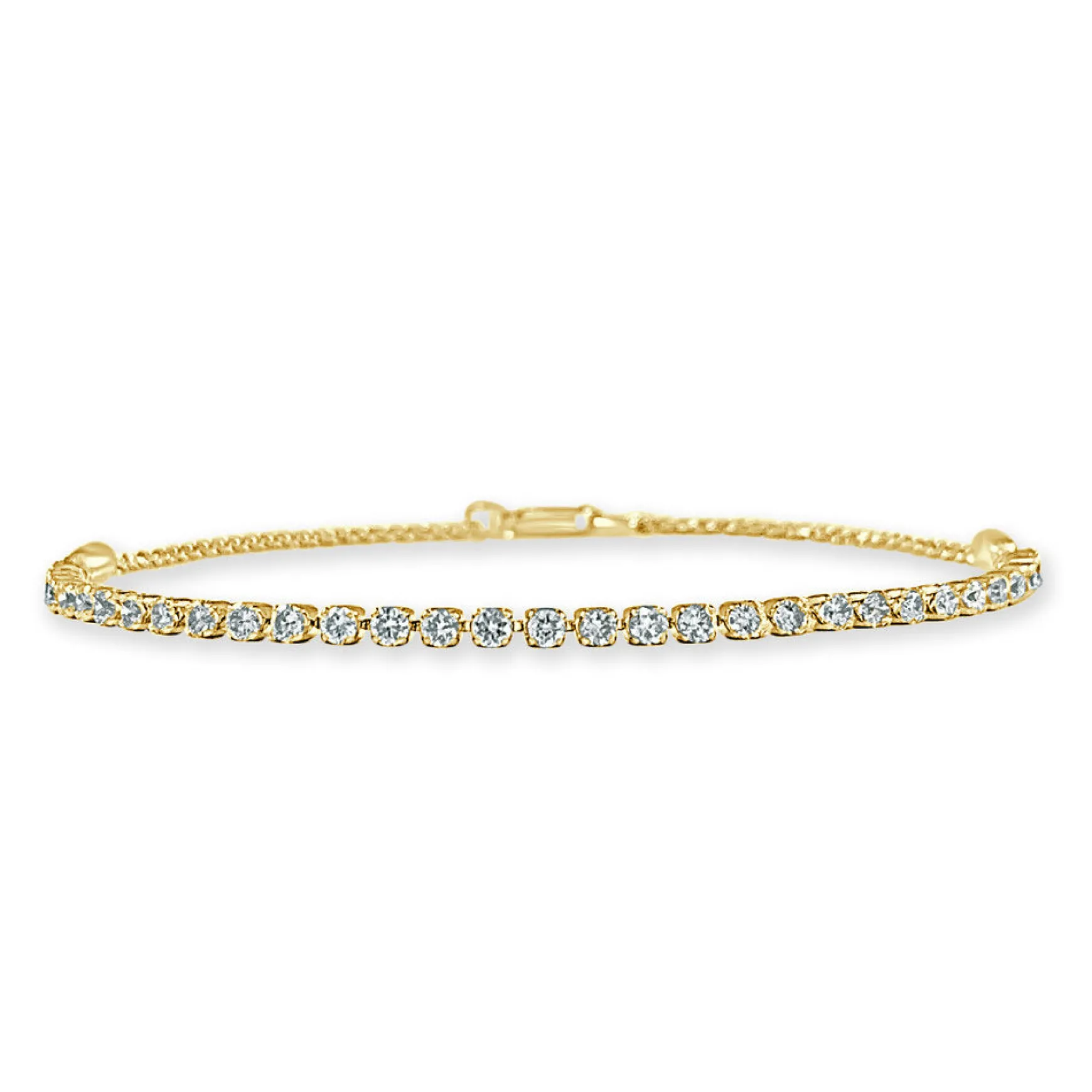 Elena Dainty Floating Diamonds Chain Bracelet 1.19 ctw