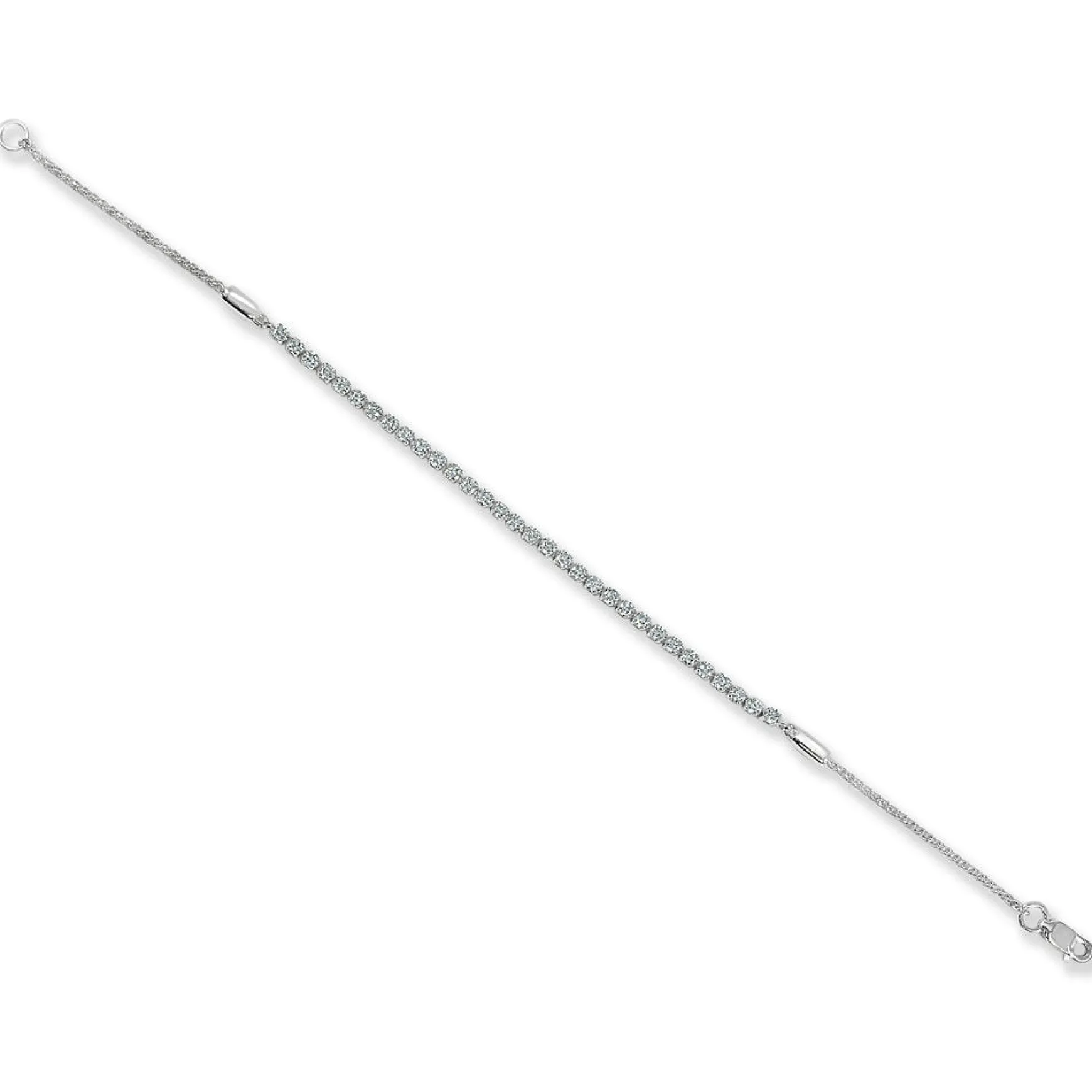 Elena Dainty Floating Diamonds Chain Bracelet 1.19 ctw