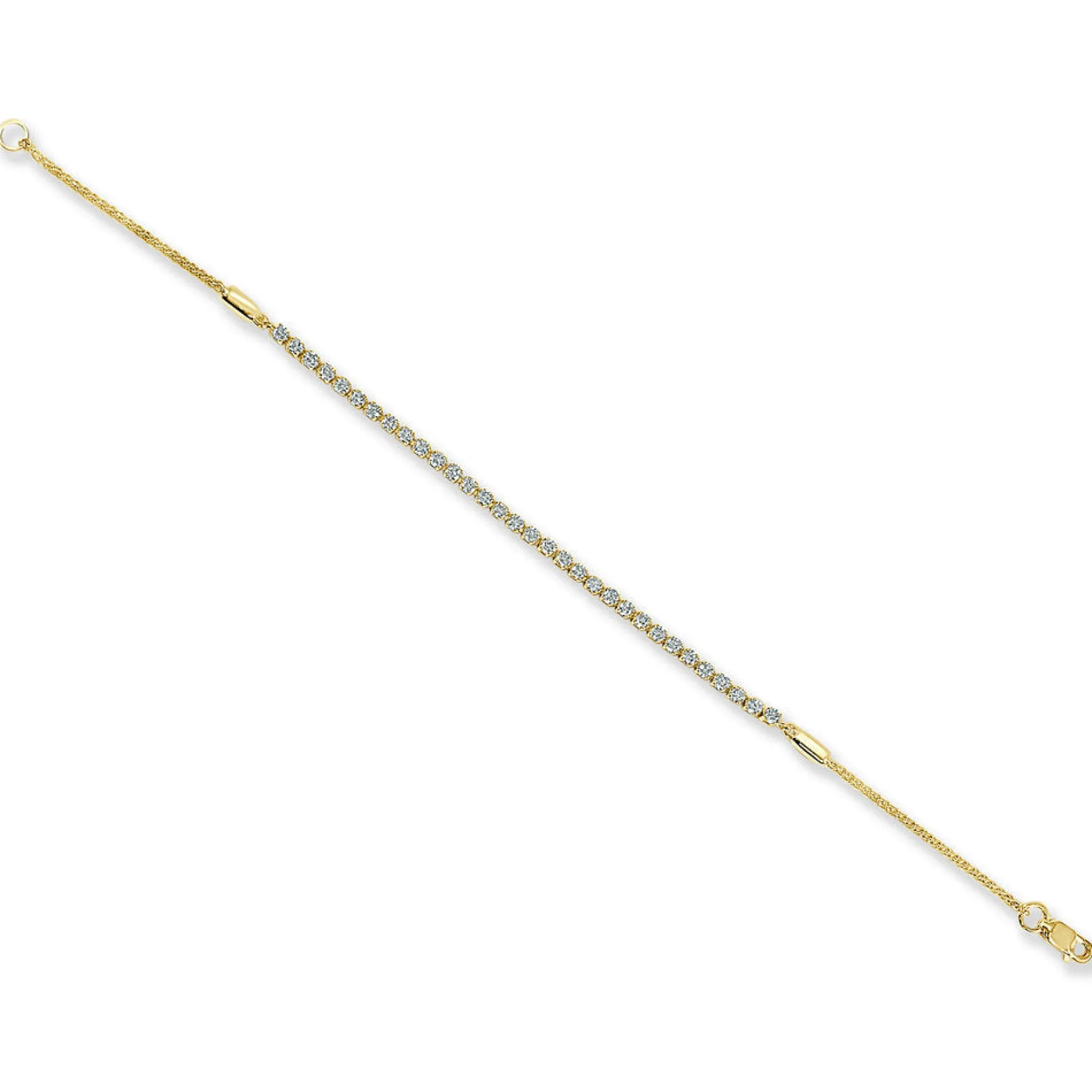Elena Dainty Floating Diamonds Chain Bracelet 1.19 ctw