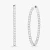 Ellerie Diamond Oval Hoop Earrings 2.63 ctw