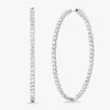 Eloise Double Sided Diamond Oval Hoop Earrings 3.66 ctw
