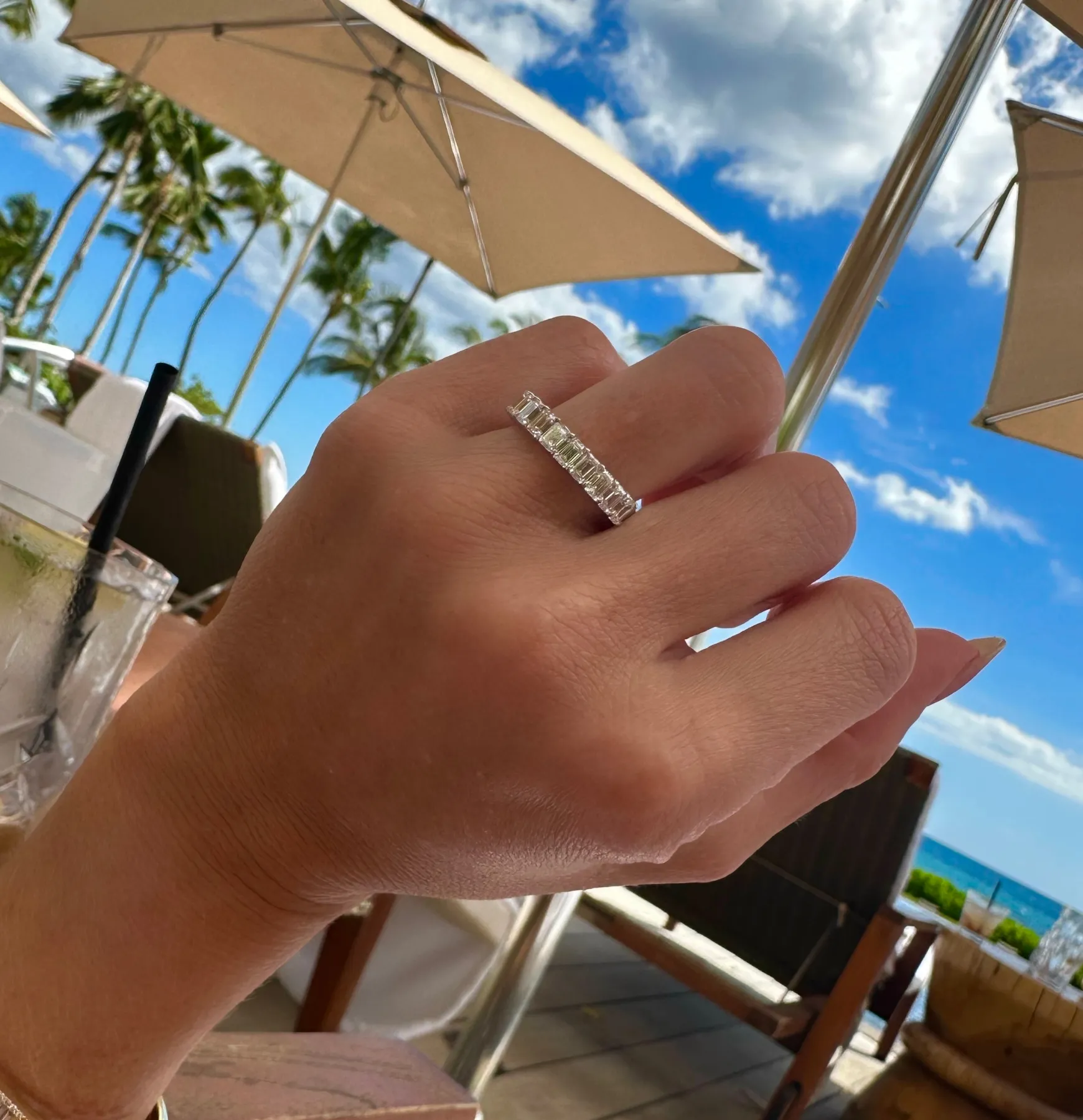 Emerald Cut Diamond Band 2.25 ctw