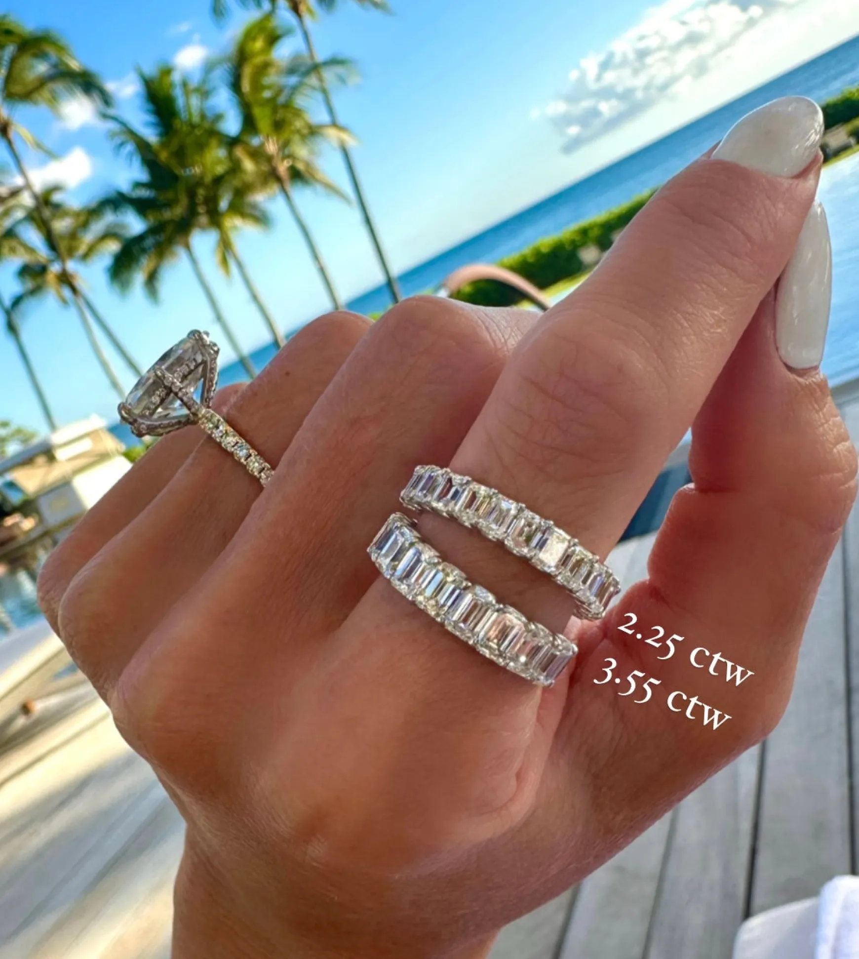 Emerald Cut Diamond Band 2.25 ctw