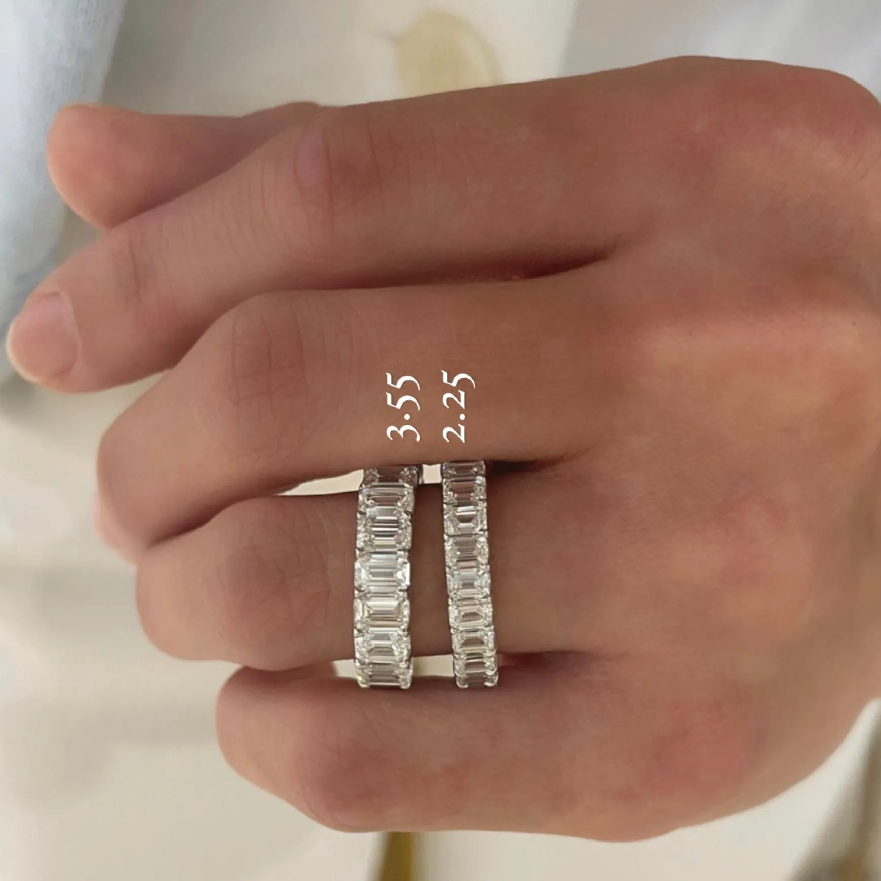 Emerald Cut Diamond Band 2.25 ctw