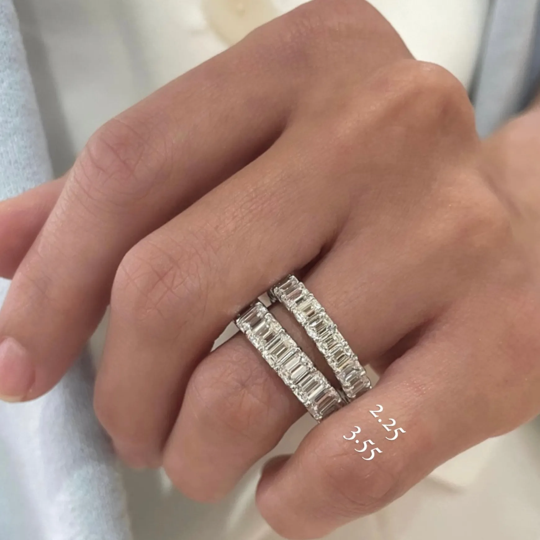 Emerald Cut Diamond Band 2.25 ctw