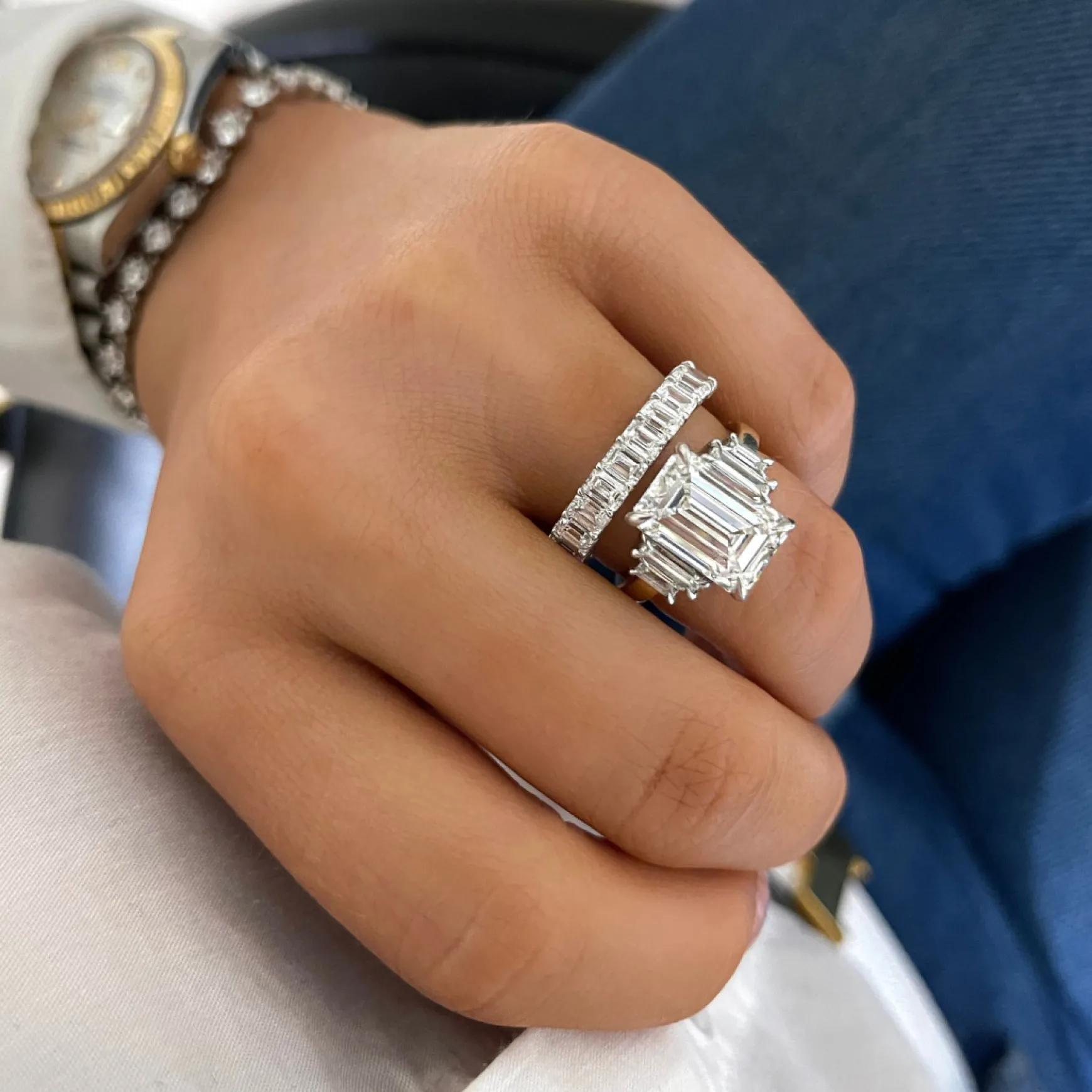 Emerald Cut Diamond Band 2.25 ctw