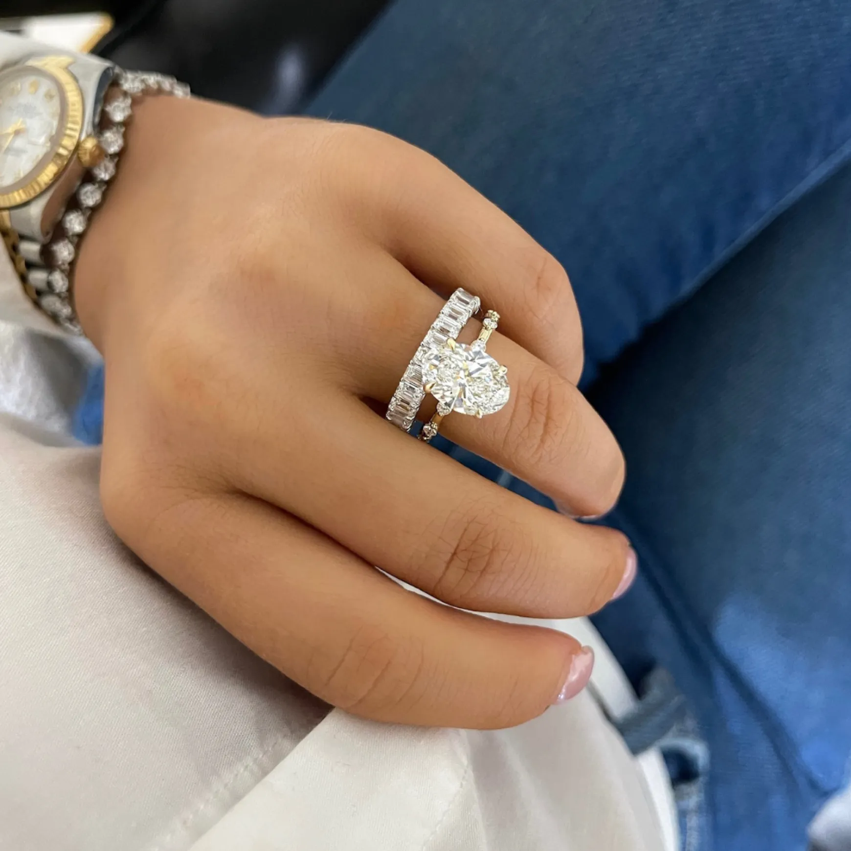 Emerald Cut Diamond Band 2.25 ctw