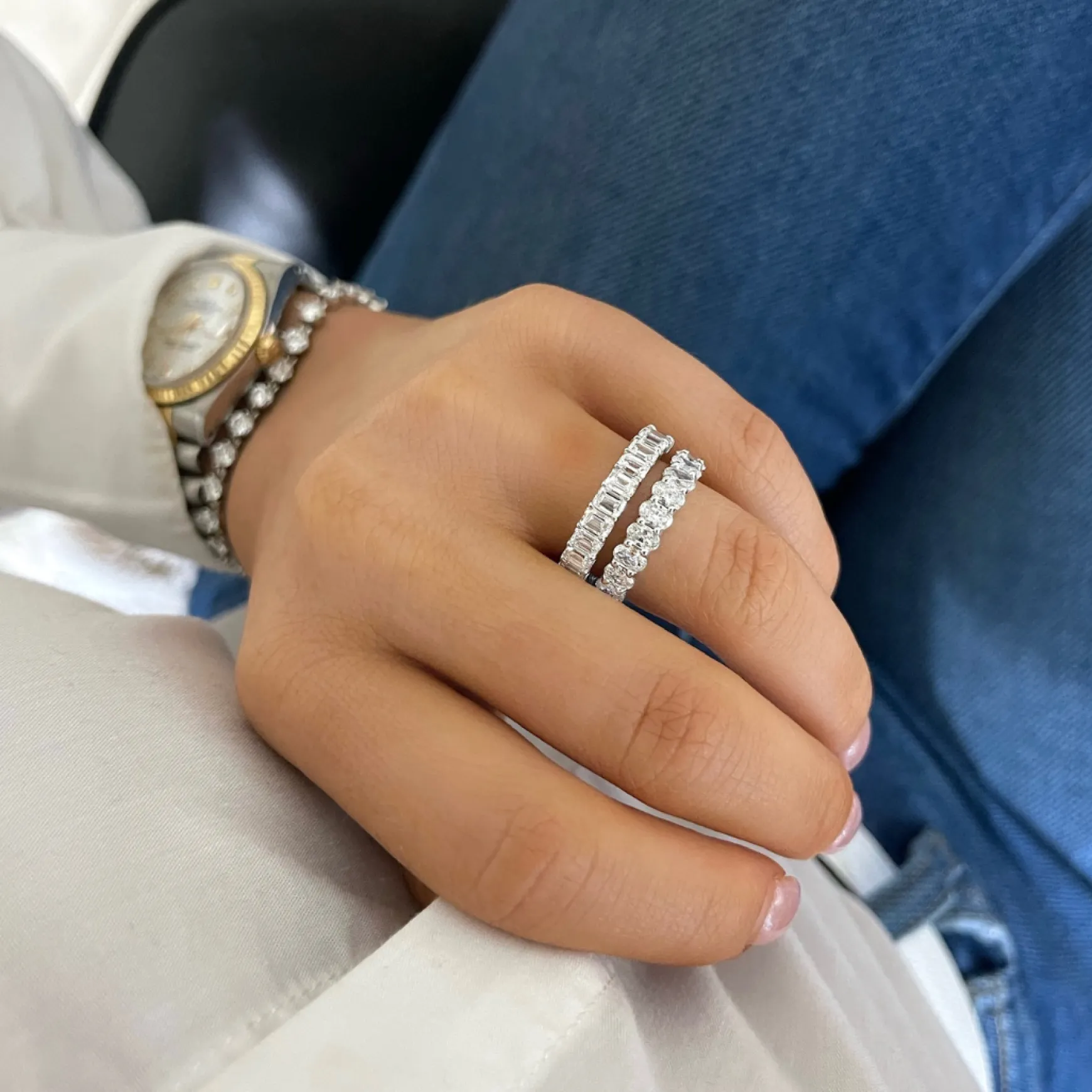 Emerald Cut Diamond Band 2.25 ctw