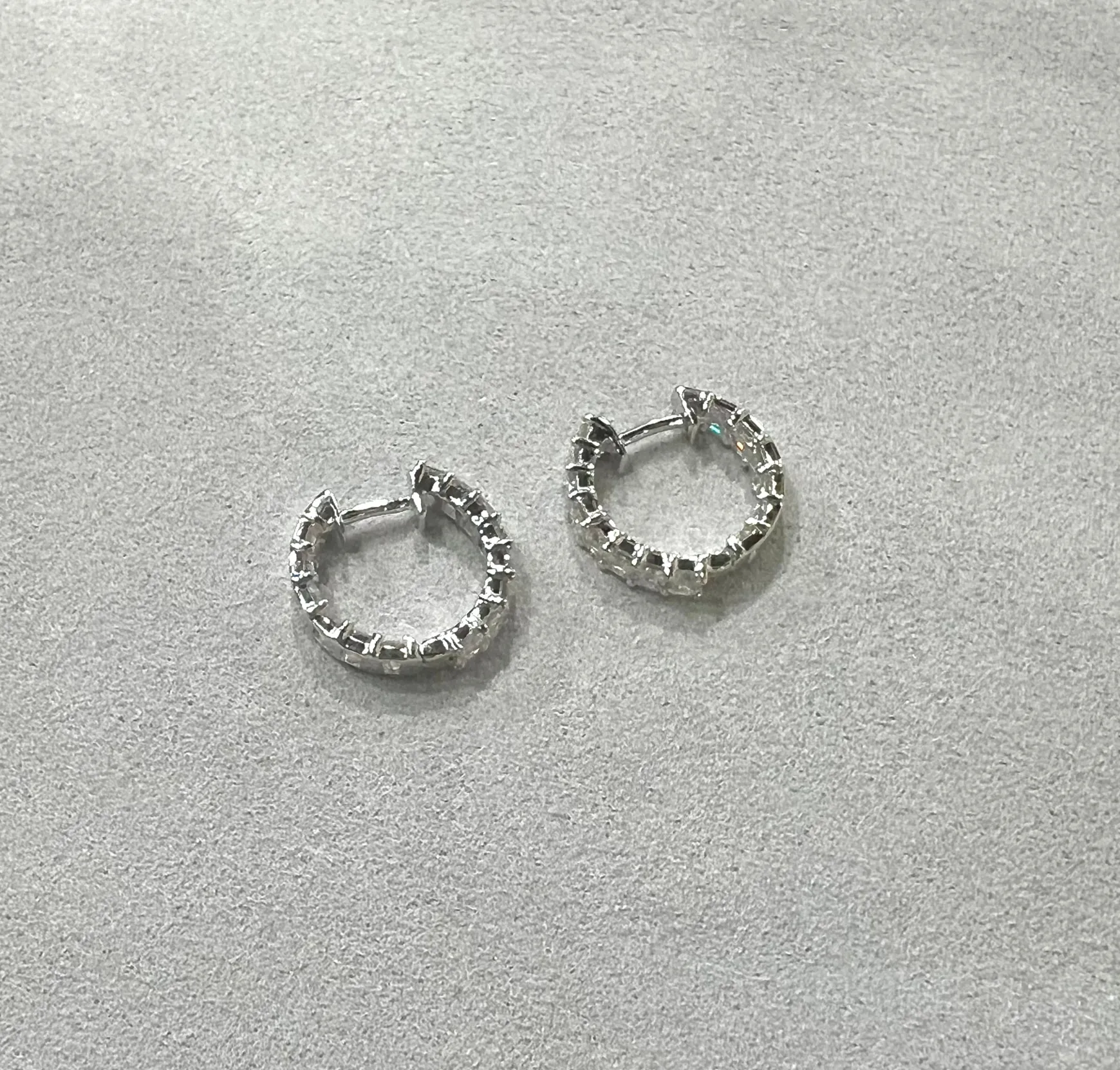 Emerald Cut Diamond Huggie Earrings 3 ctw