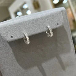 Emerald Cut Diamond Huggie Earrings 3 ctw