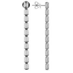 Essie Emerald Cut Bezel Earrings 4.85 ctw