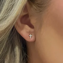Esther Tiny Cross Studs
