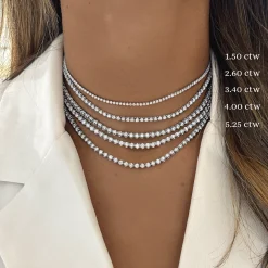 Everleigh Adjustable Diamond Tennis Collar Necklace