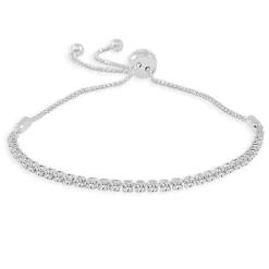 Evie Dainty Floating Diamonds Bolo Bracelet 1.19 ctw