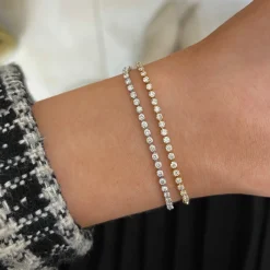 Evie Dainty Floating Diamonds Bolo Bracelet 1.19 ctw