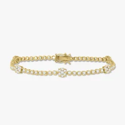 Flora Diamond Station Tennis Bracelet 3 ctw
