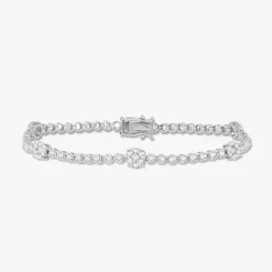 Flora Diamond Station Tennis Bracelet 3 ctw