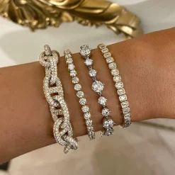 Gatz Emerald Cut Bezel Tennis Bracelet 1.64 ctw