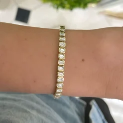 Gatz Emerald Cut Bezel Tennis Bracelet 1.64 ctw