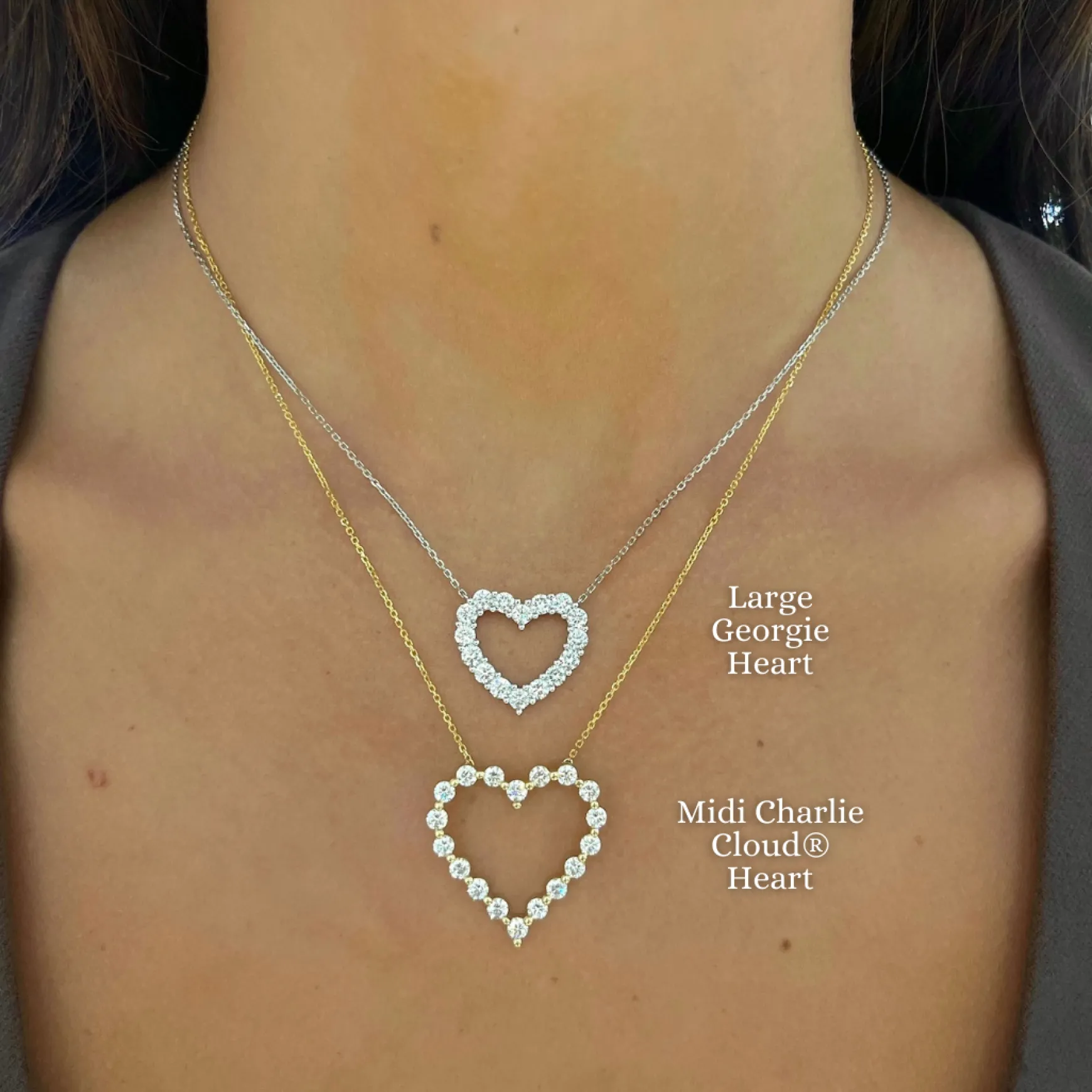 Georgie Diamond Heart Necklace