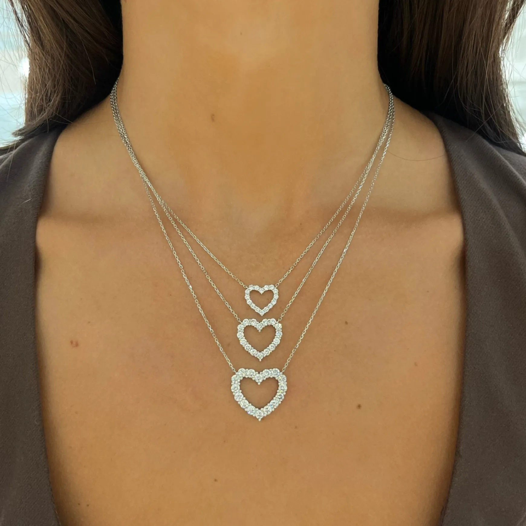 Georgie Diamond Heart Necklace