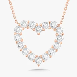Georgie Diamond Heart Necklace
