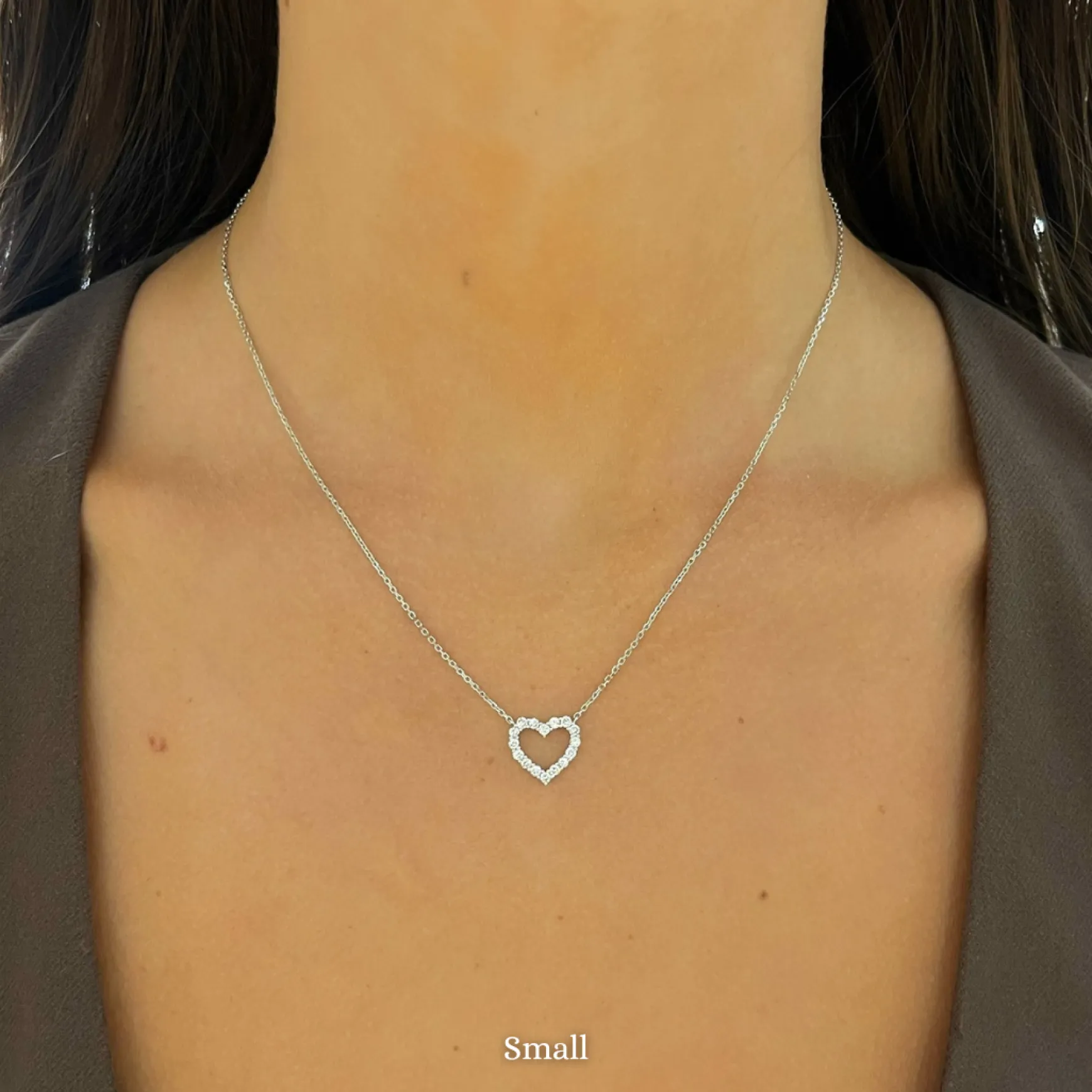 Georgie Diamond Heart Necklace