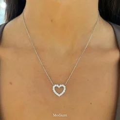 Georgie Diamond Heart Necklace
