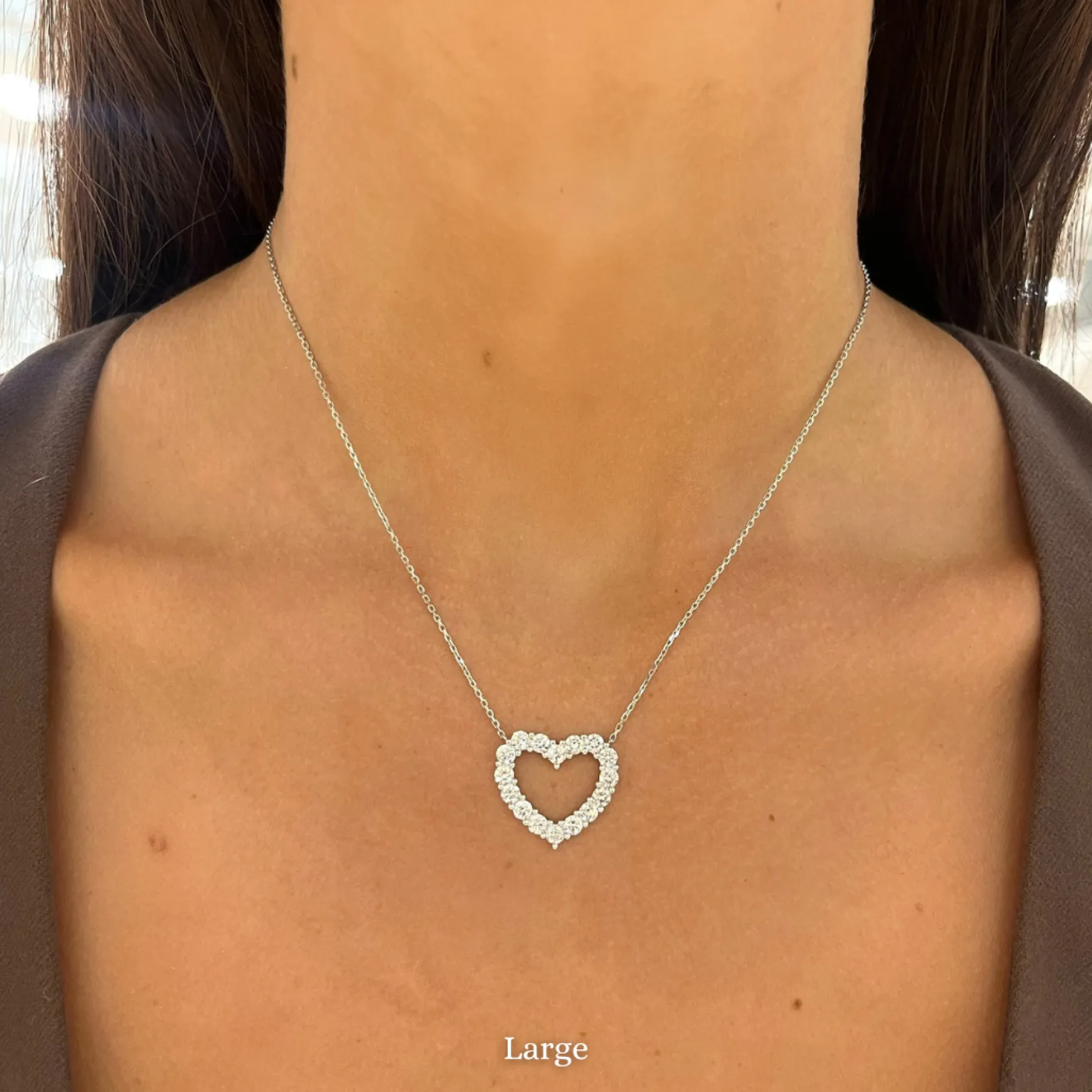 Georgie Diamond Heart Necklace