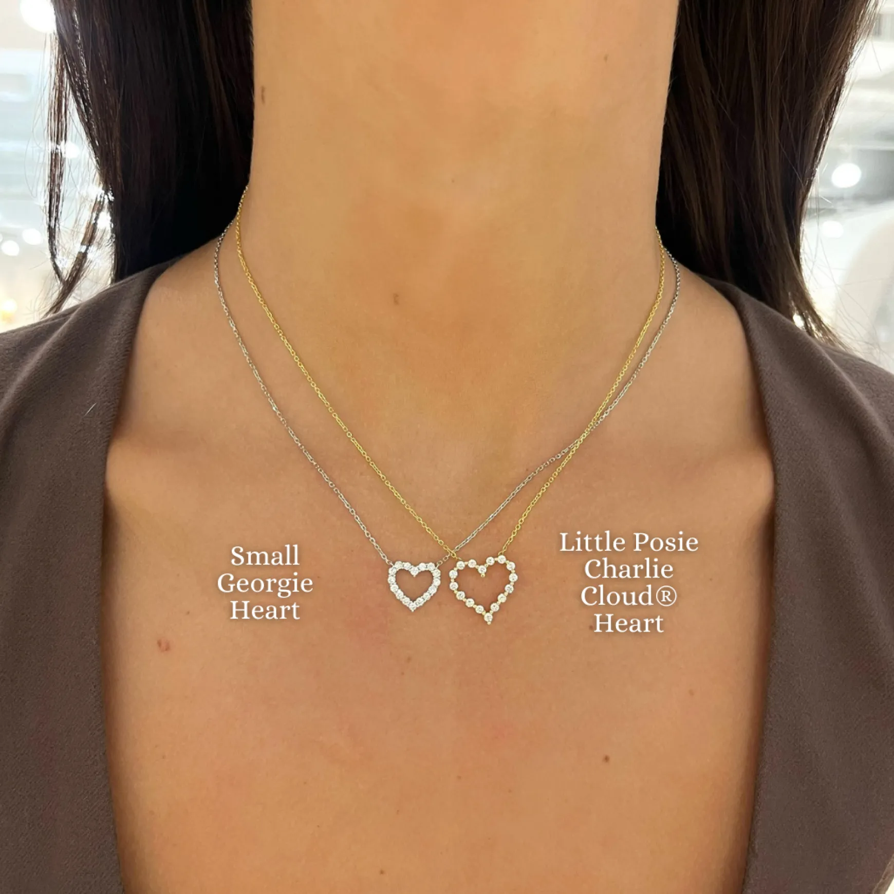Georgie Diamond Heart Necklace
