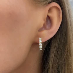 Georgie Diamond Huggie Earrings 1.25 ctw