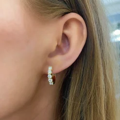 Georgie Diamond Huggie Earrings 1.25 ctw