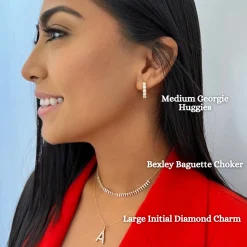 Georgie Diamond Huggie Earrings 1.25 ctw