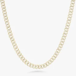 Gia Curb Link Pave Diamond Necklace
