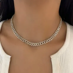 Gia Curb Link Pave Diamond Necklace