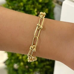 Giada Link & Bead Chain Bracelet