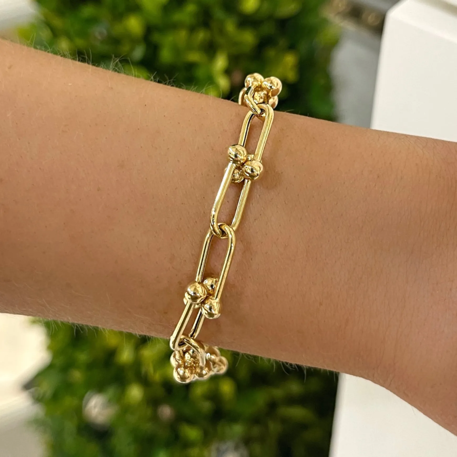 Giada Link & Bead Chain Bracelet