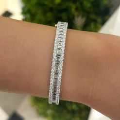 Gianna Baguette Diamond Bangle 6.28 ctw