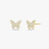 Give Me Butterflies Dainty Diamond Butterfly Stud Earrings