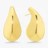 Gold Tear Drop Stud Earrings