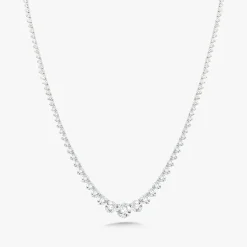 Guinevere Graduated Diamond Riviera Tennis Necklace 26.14 ctw