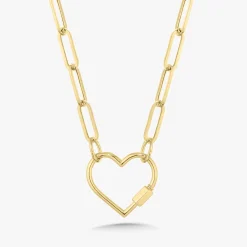 Heart Carabiner Paperclip Necklace